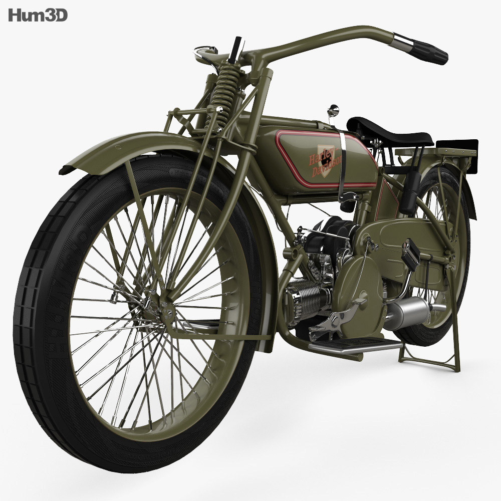 Harley-Davidson 19W Sport Twin 1919 Modelo 3D
