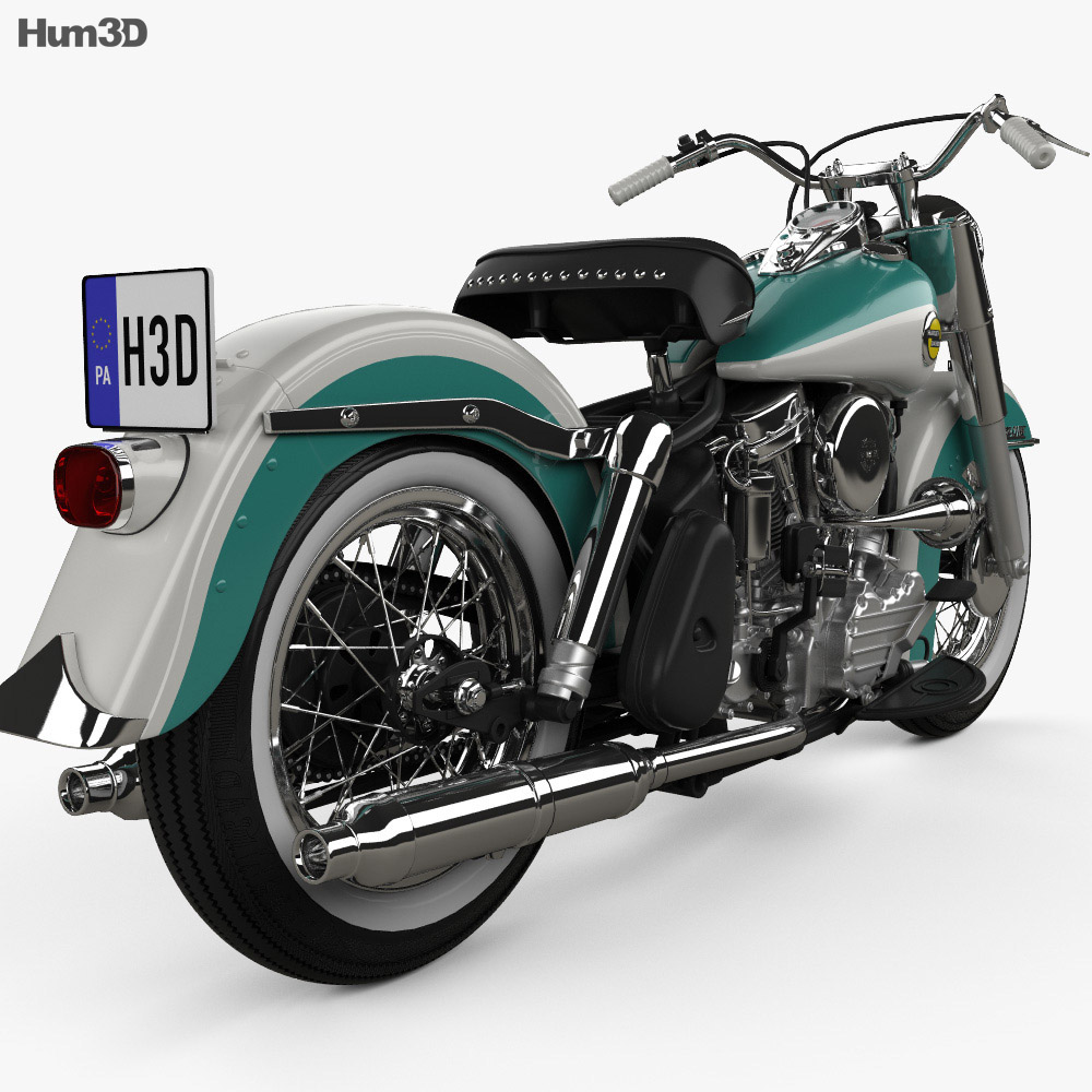Harley-Davidson Panhead FLH Duo-Glide 1958 3D model Vehicles on 3DModels