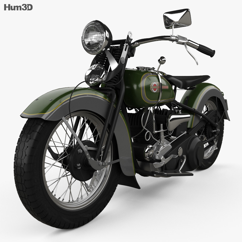 Harley-Davidson VL JD 1936 Modello 3D