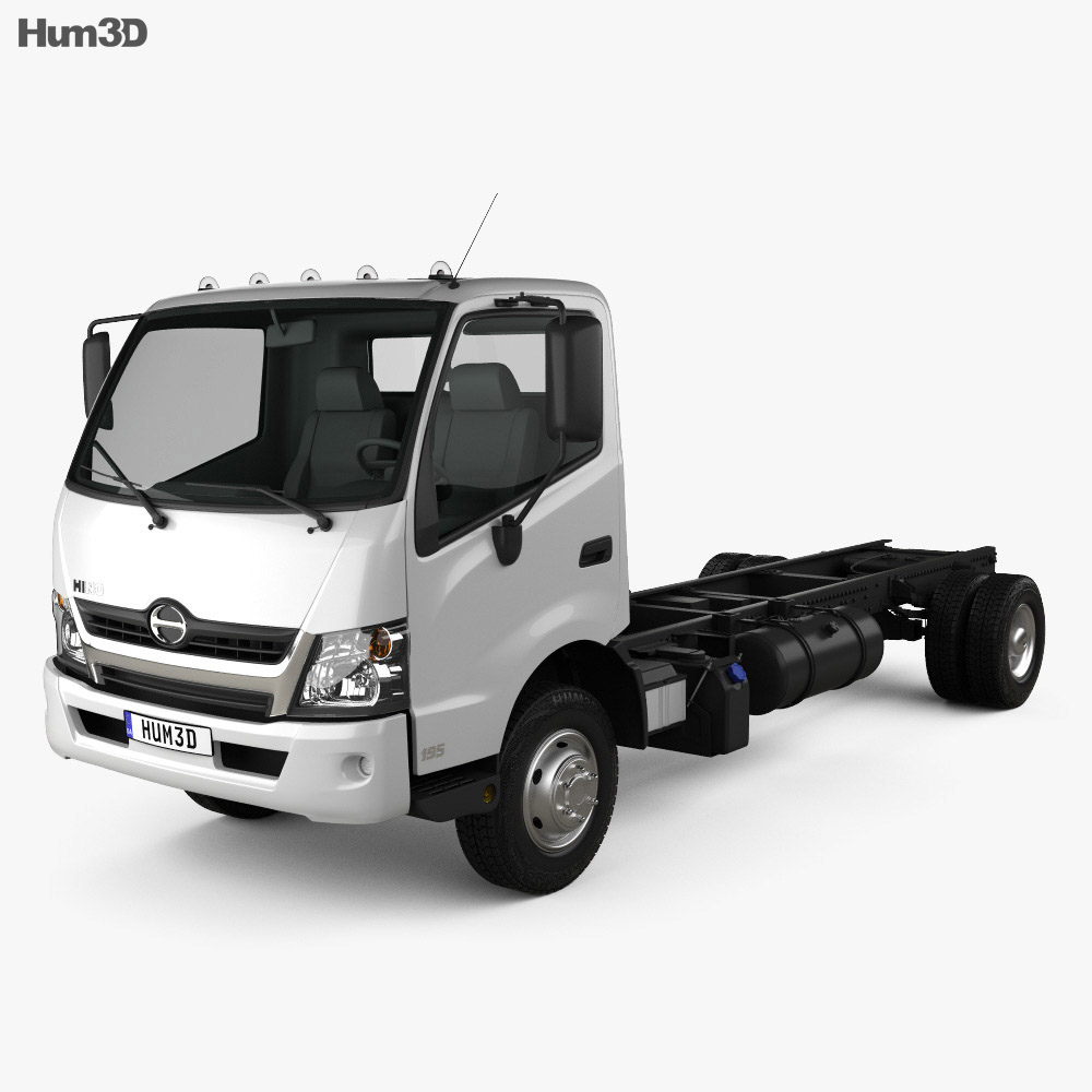 Hino 195 Вантажівка шасі 2016 3D модель