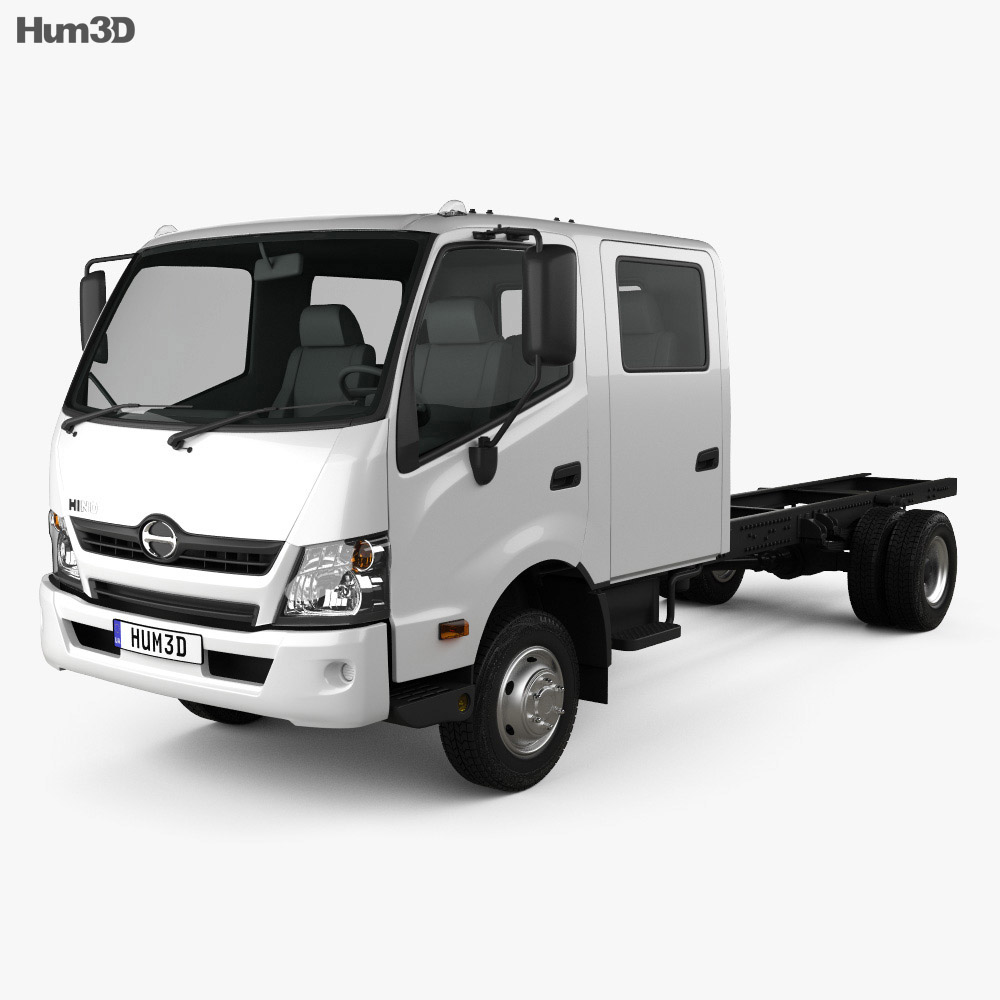 Hino 300 Crew Cab Chasis de Camión 2019 Modelo 3D