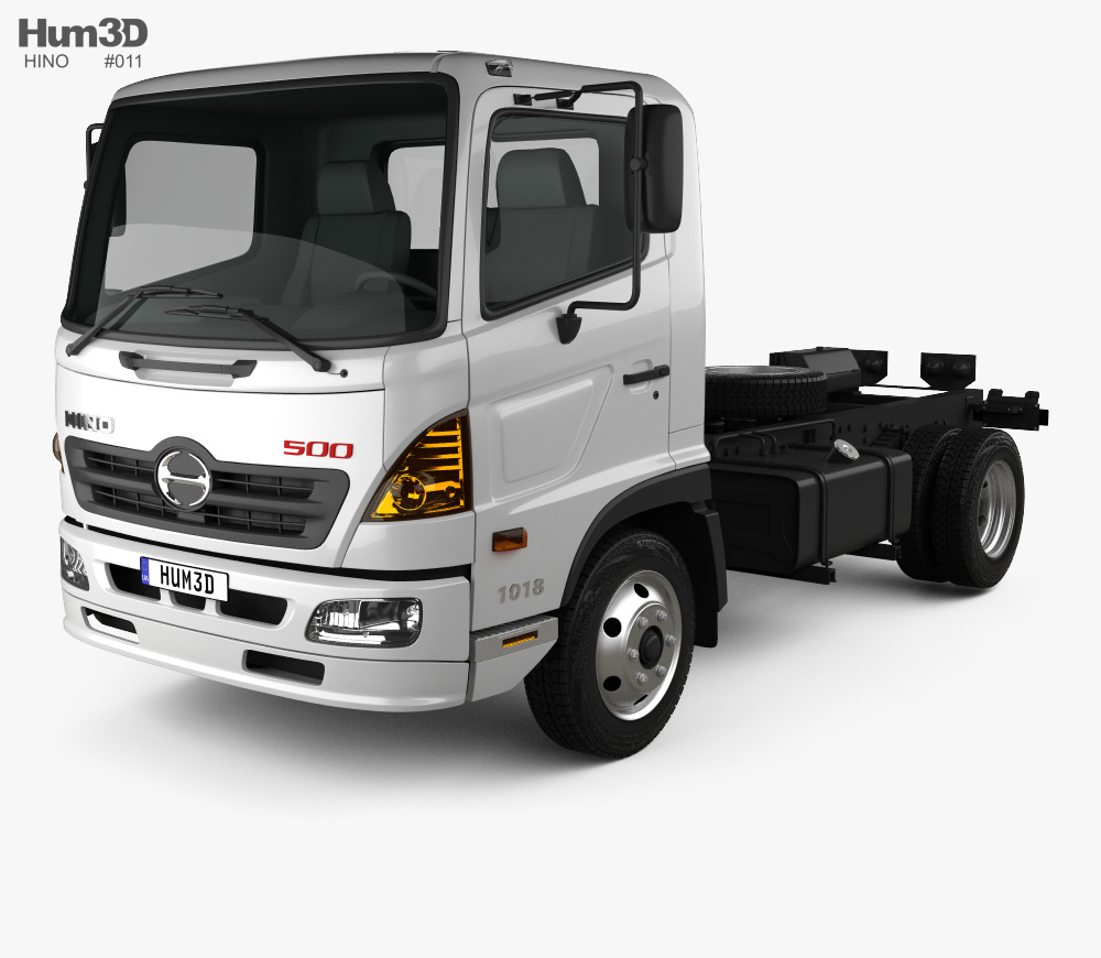 Hino 500 FC (1018) Chassis Truck 2015 3d model