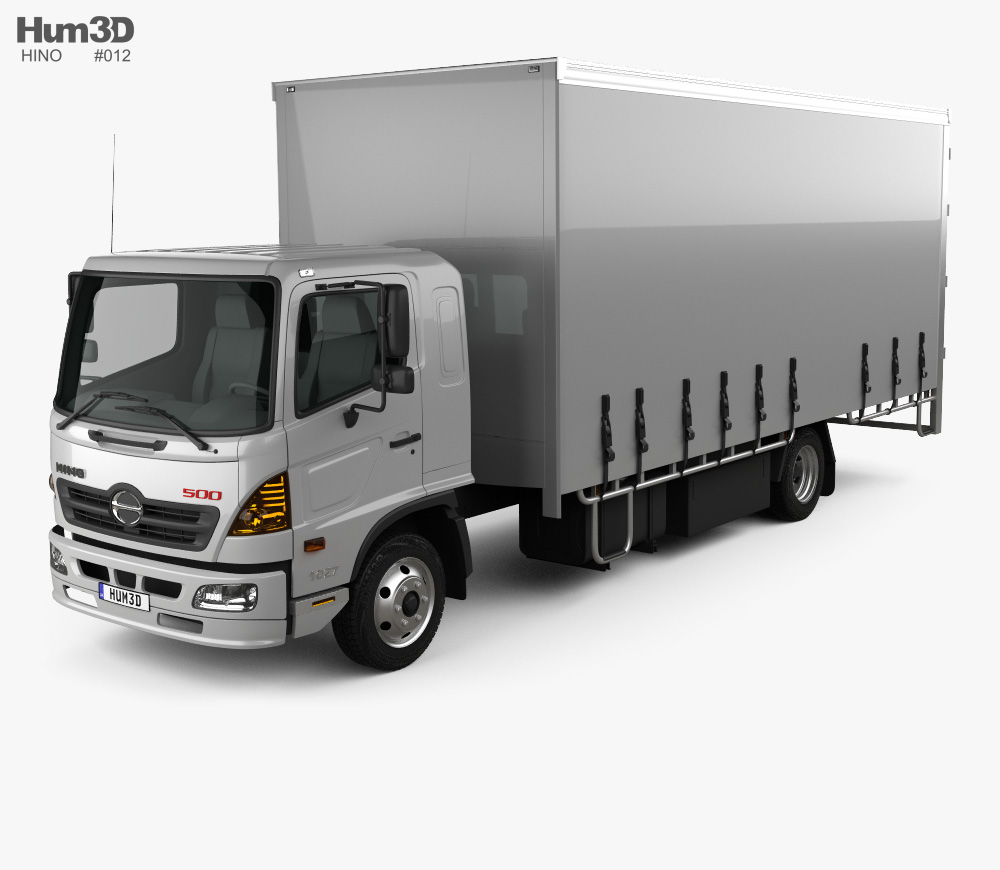 Hino 500 FD (1027) Load Ace Box Truck 2015 Modello 3D