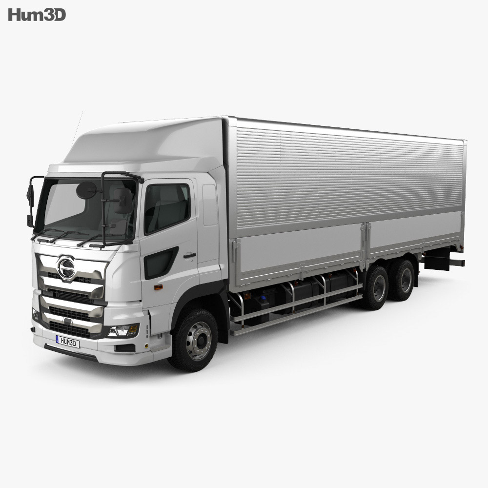 Hino 700 Profia Box Truck 3-axle 2020 3d model