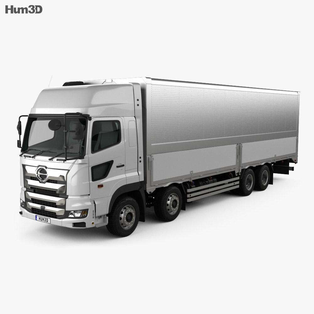 Hino 700 Profia Box Truck 4 assi 2020 Modello 3D