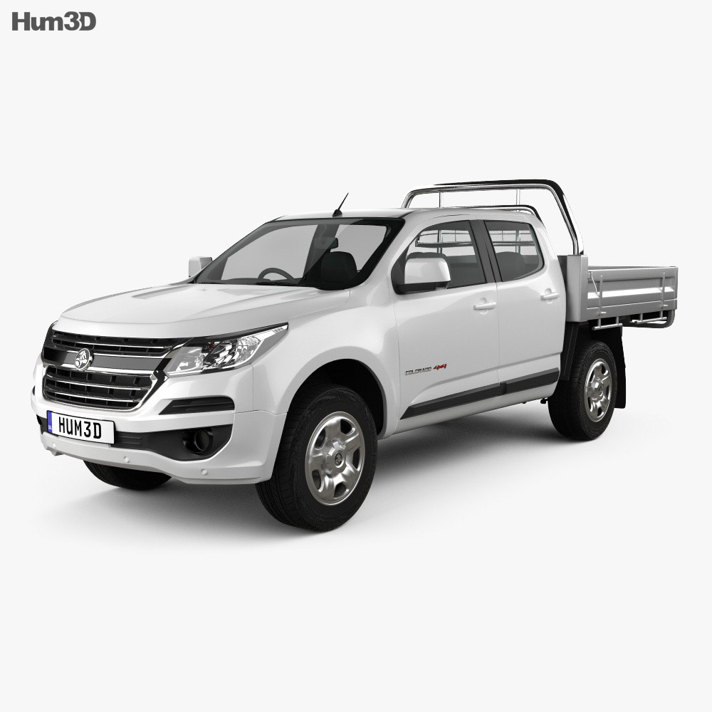 Holden Colorado LS Crew Cab Alloy Tray 2019 3D-Modell
