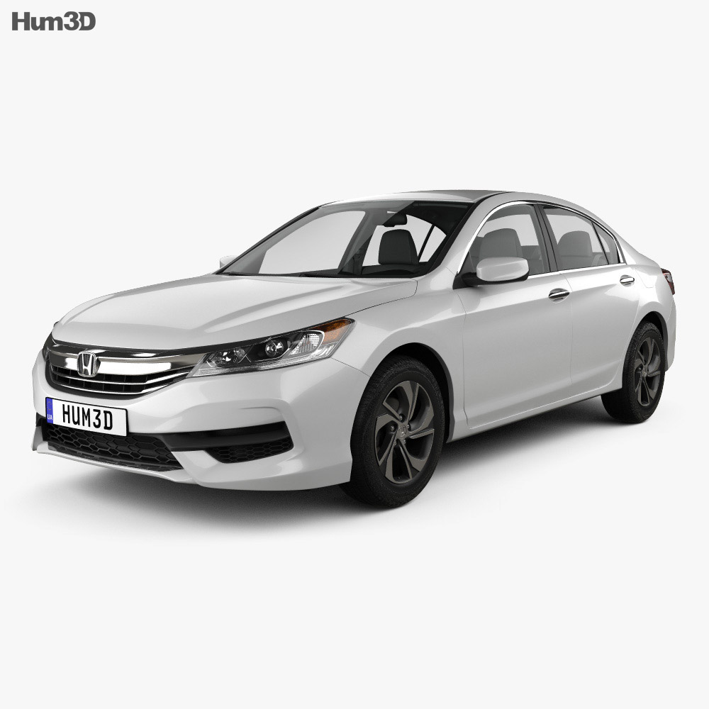 Honda Accord LX mit Innenraum 2019 3D-Modell