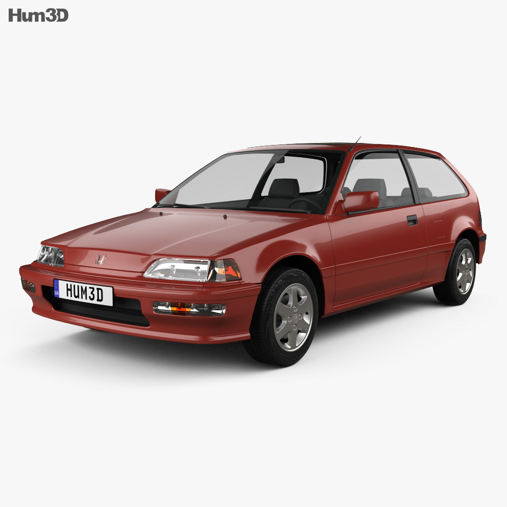 Honda Civic hatchback 1991 Modèle 3d