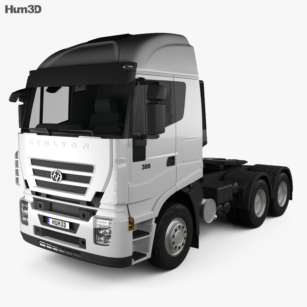 Hongyan Genlyon 380 트랙터 트럭 2017 3D 모델 