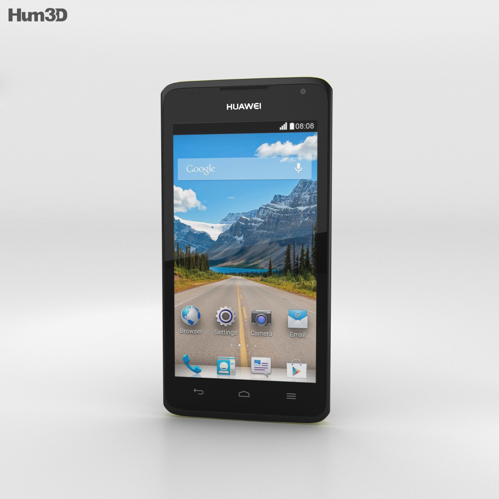 Huawei Ascend Y530 Gelb 3D-Modell