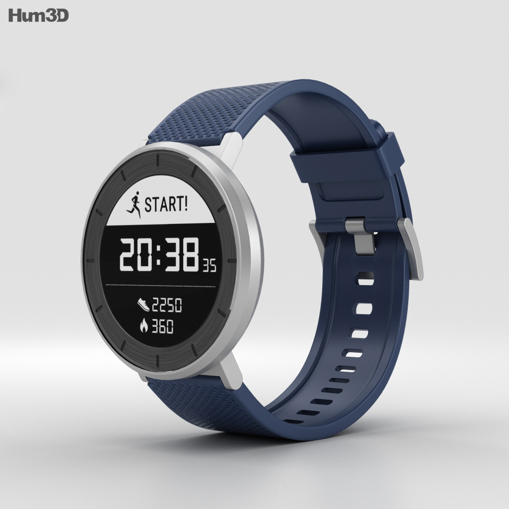 Huawei Fit Silver with Blue Band 3D-Modell
