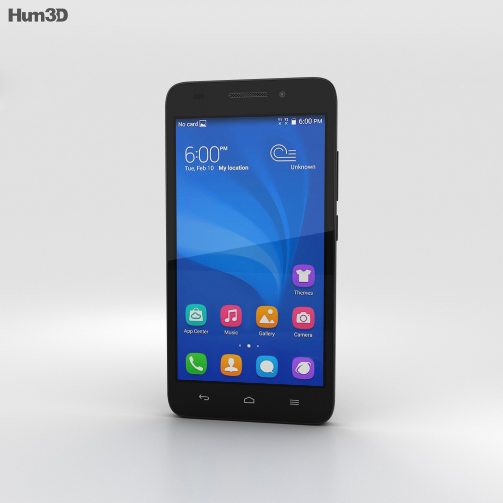 Huawei Honor 4 Play Schwarz 3D-Modell