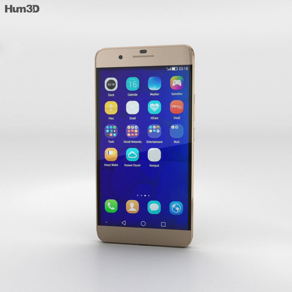 Huawei Honor 6 Plus Gold 3D 모델 