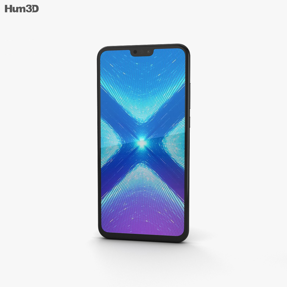 Huawei Honor 8X Schwarz 3D-Modell