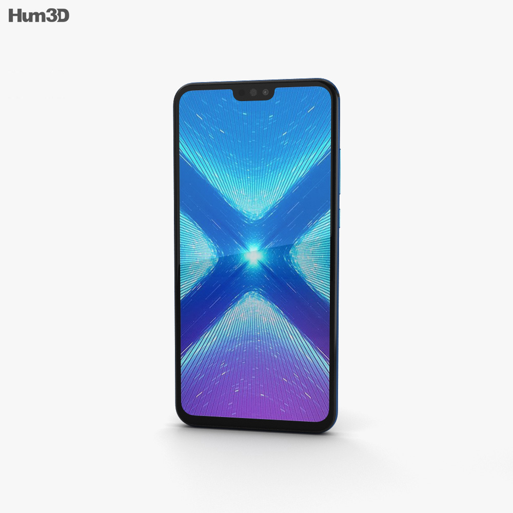 Huawei Honor 8X Blue 3D 모델 