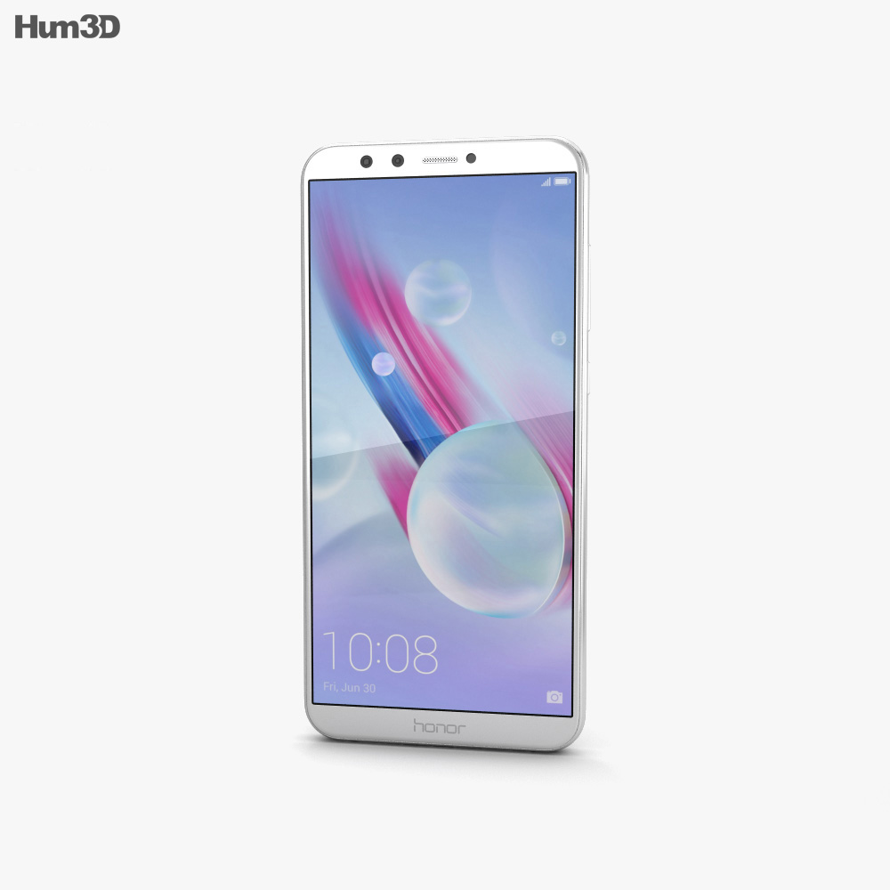 Huawei Honor 9 Lite 白色的 3D模型