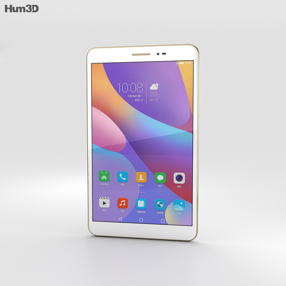 Huawei Honor Pad 2 Branco Modelo 3d
