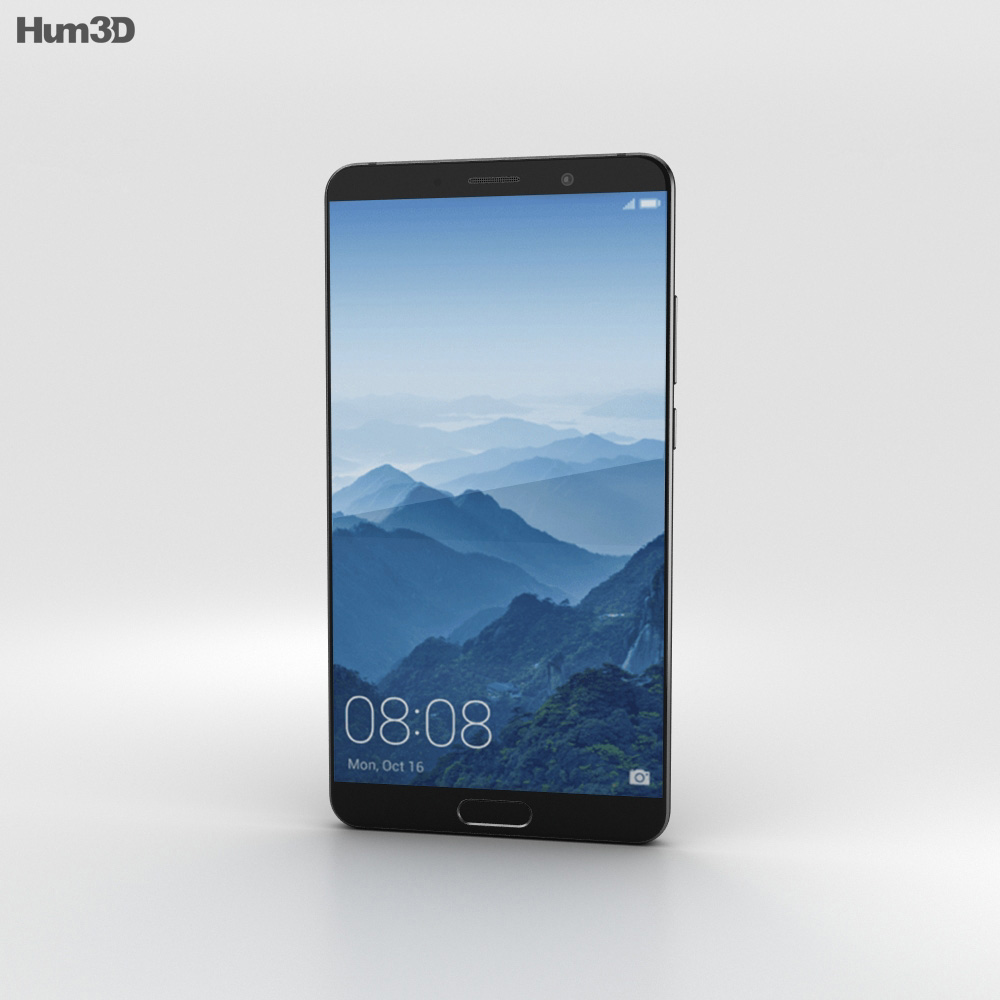 Huawei Mate 10 Preto Modelo 3d
