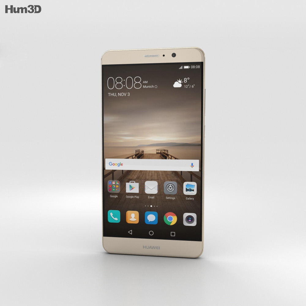 Huawei Mate 9 Champagne Gold 3D 모델 