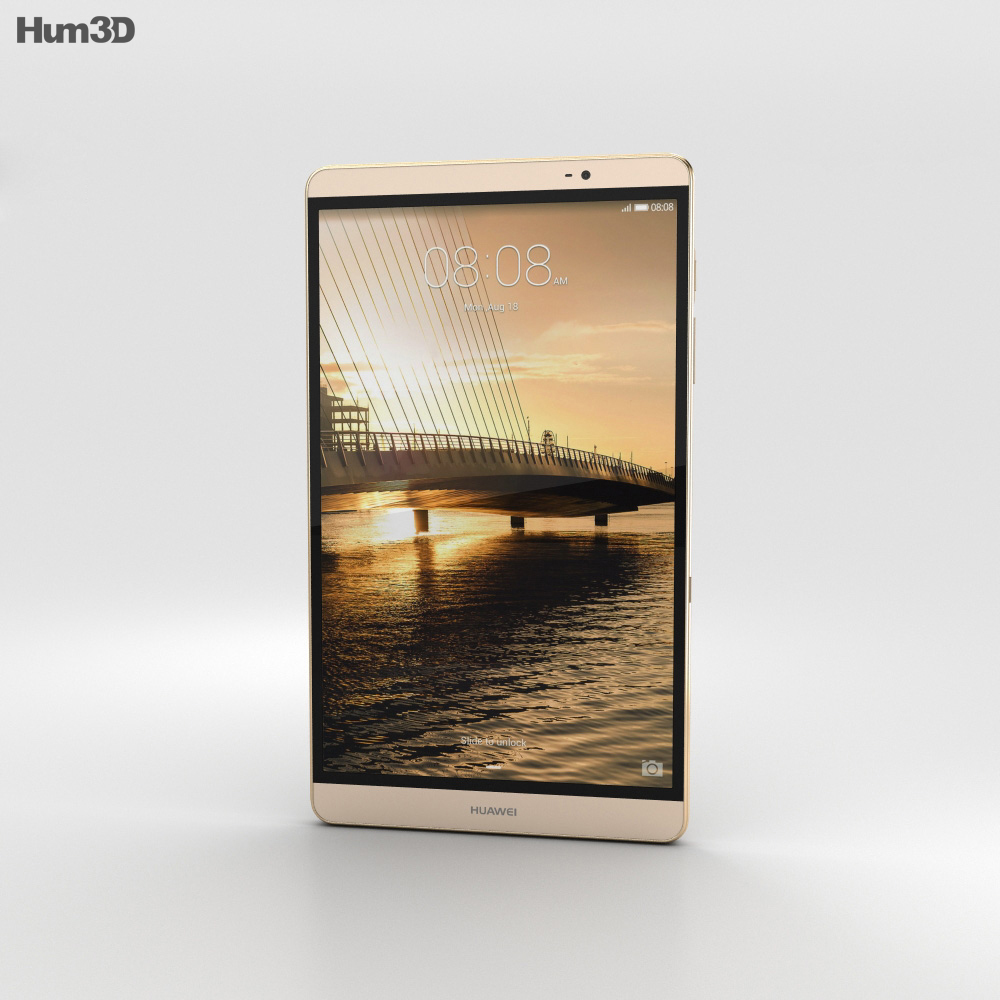 Huawei MediaPad M2 8-inch Gold 3d model