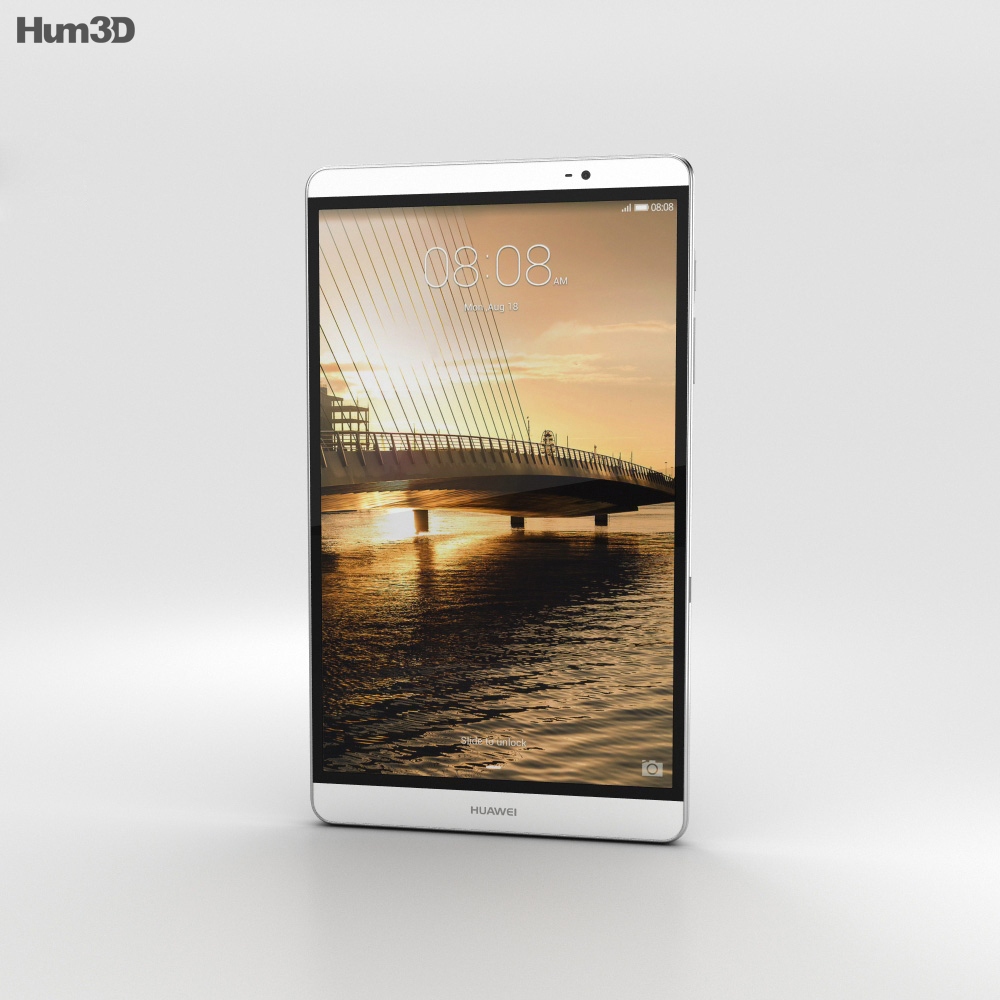 Huawei MediaPad M2 8-inch Silver 3D-Modell