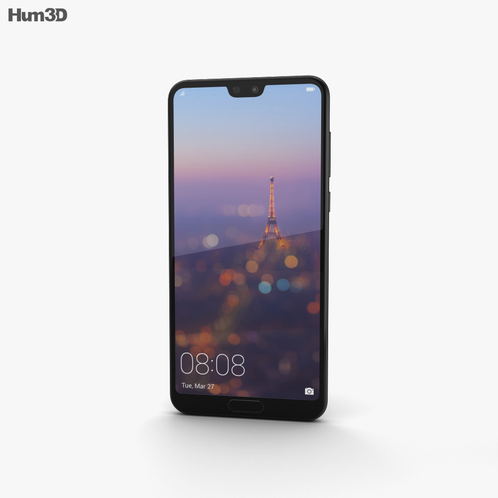 Huawei P20 Pro Nero Modello 3D