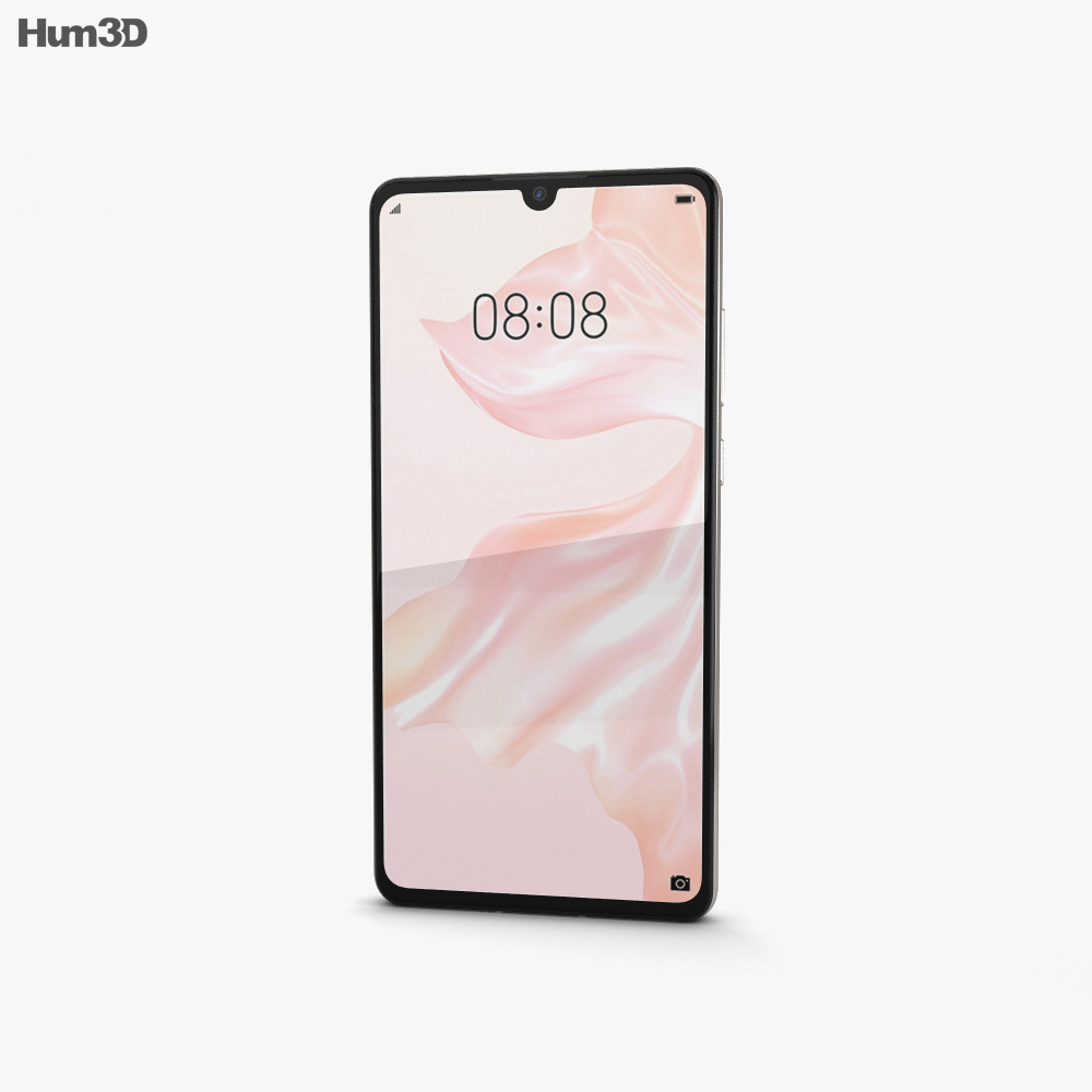 Huawei P30 Pearl White 3D-Modell