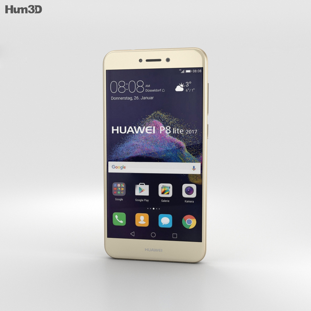 Huawei P8 Lite (2017) Gold 3D модель
