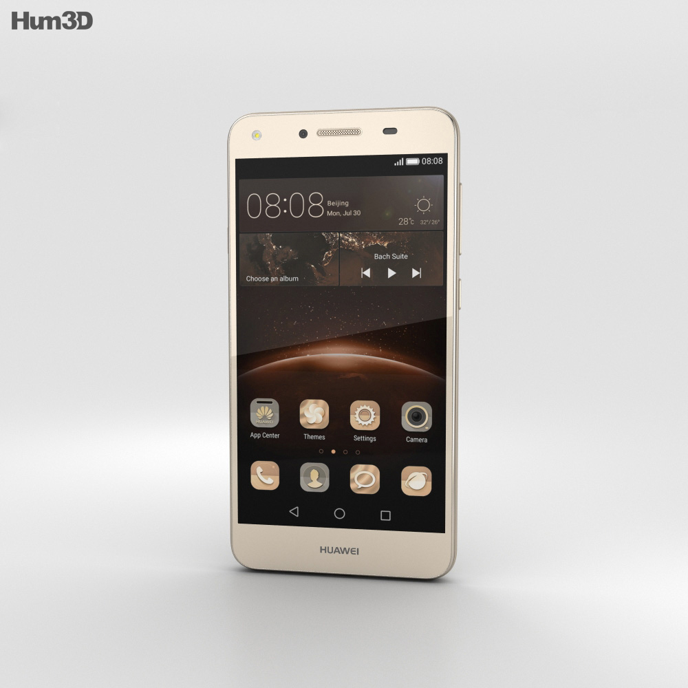 Huawei Y5II Sand Gold Modèle 3d