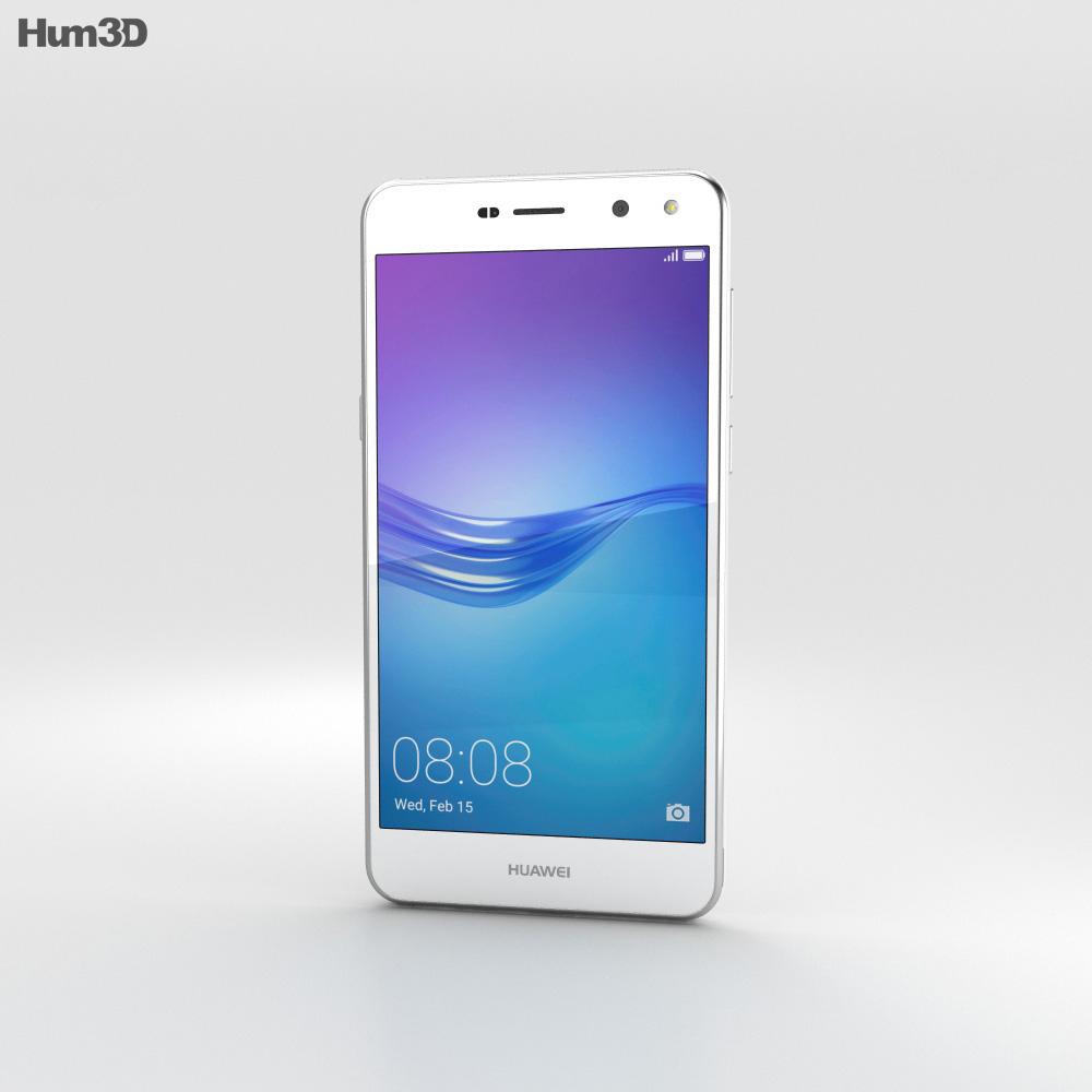Huawei Y6 白い 3Dモデル