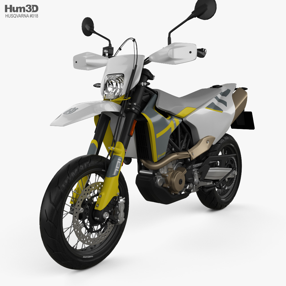 Husqvarna 701 Supermoto 2020 3D model - Download Vehicles on