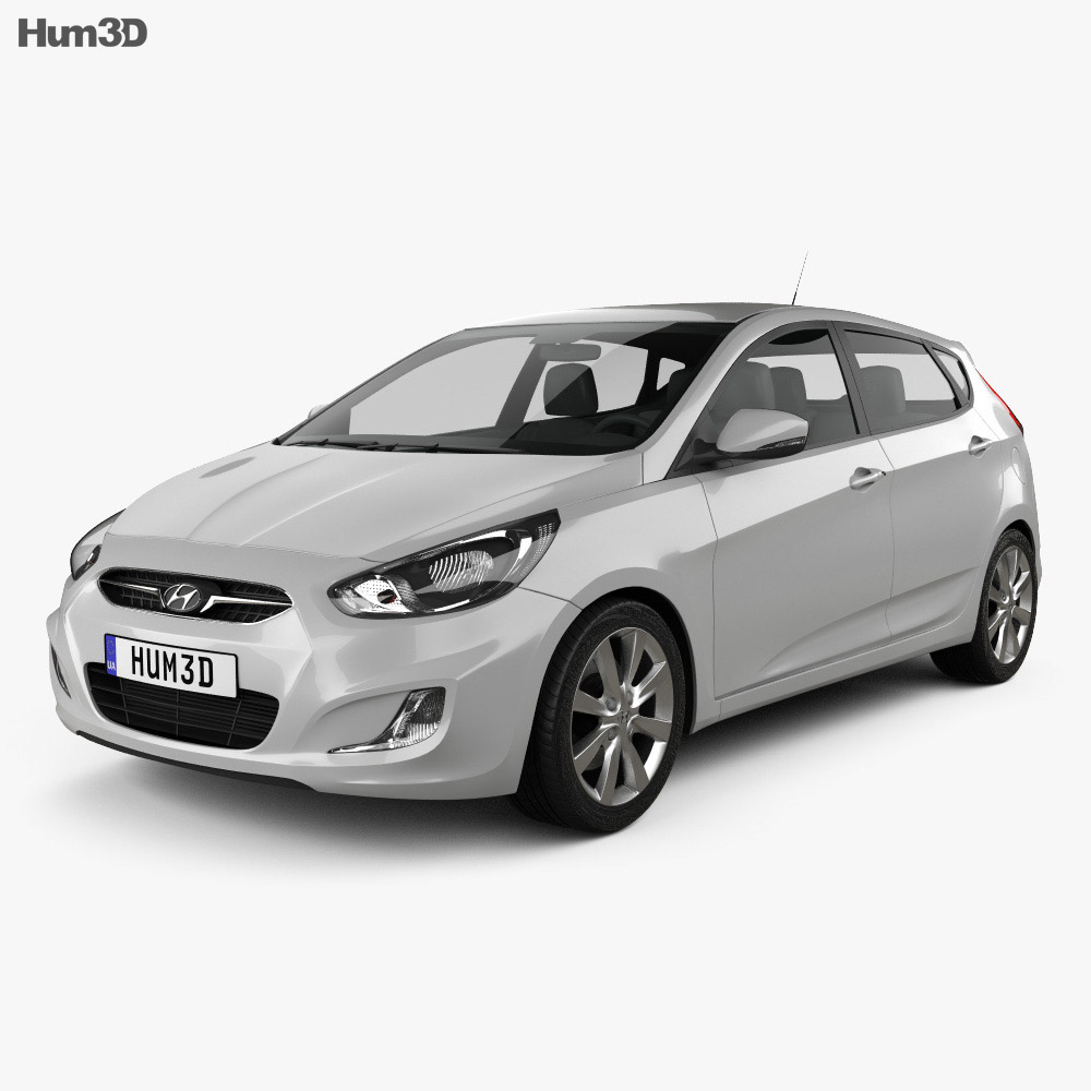Hyundai Accent (i25) ハッチバック 2015 3Dモデル