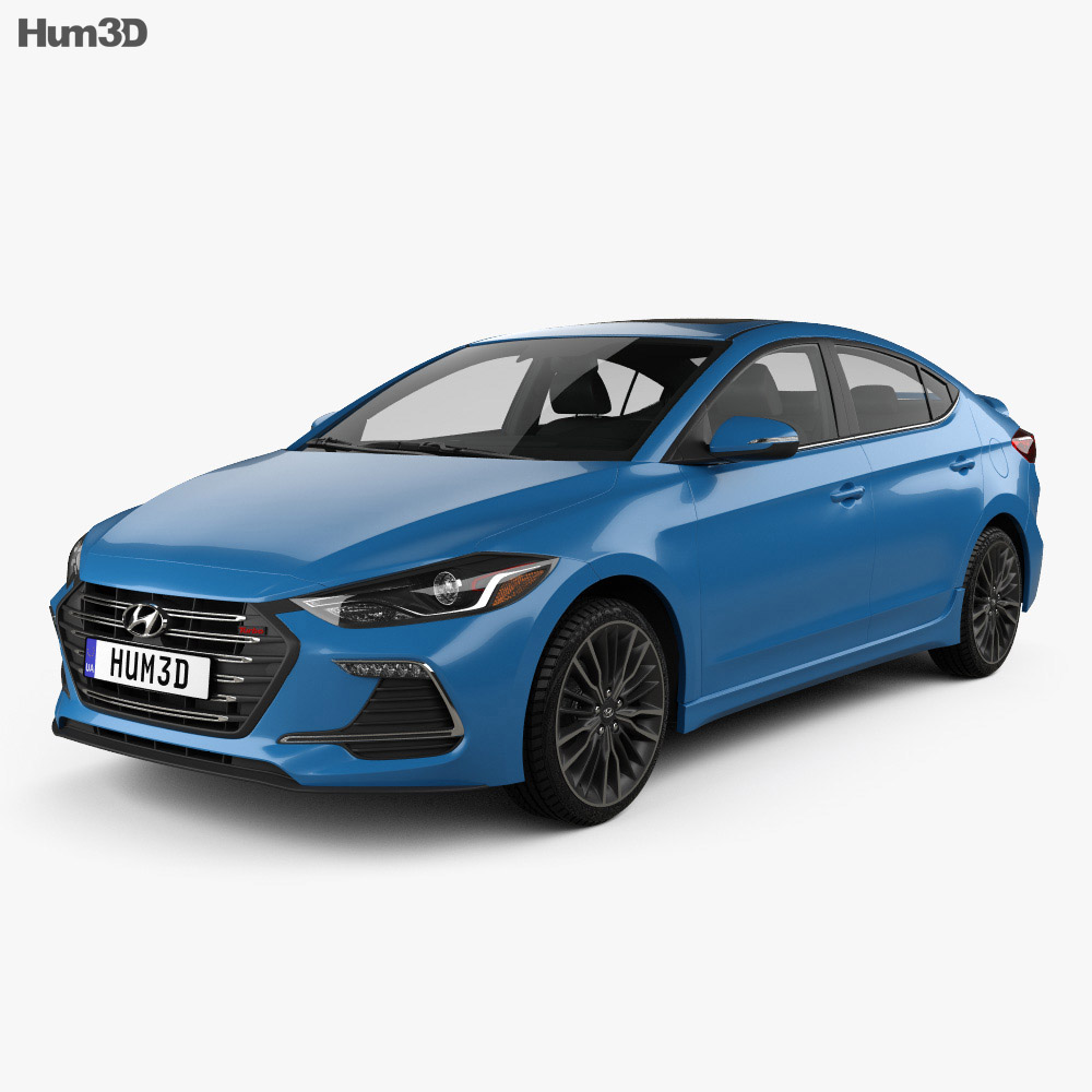 Hyundai Avante Sport con interior 2020 Modelo 3D