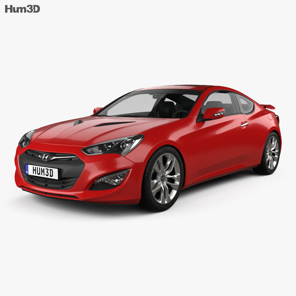 Hyundai Genesis クーペ HQインテリアと 2017 3Dモデル