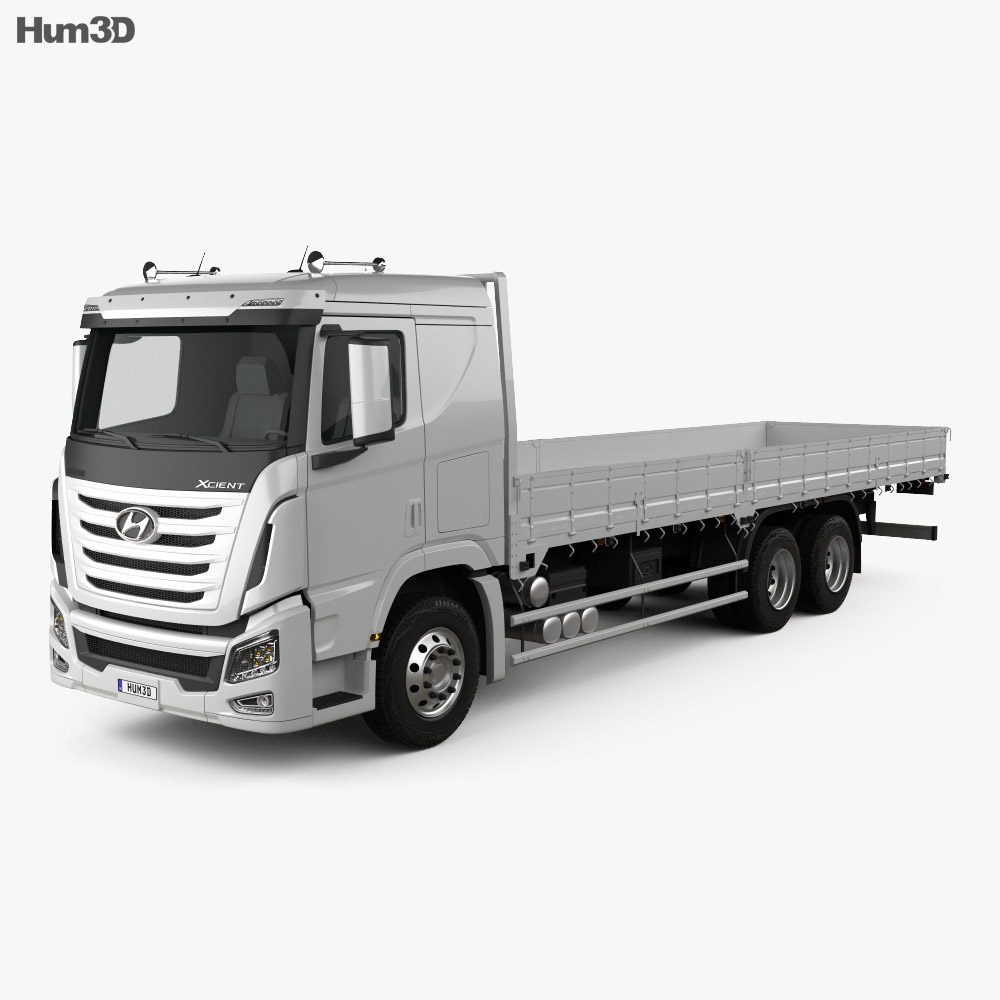 Hyundai Xcient Flatbed Truck 2017 Modello 3D