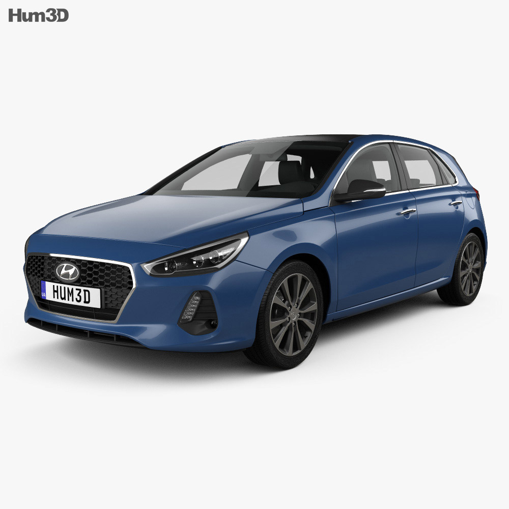 Hyundai i30 (Elantra) 5 portas 2019 Modelo 3d