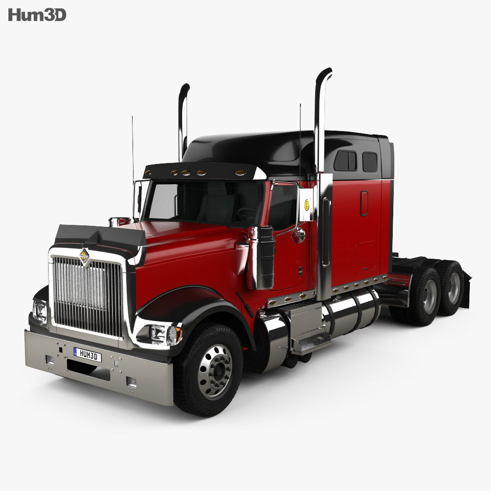 International 9900i 트랙터 트럭 2014 3D 모델 