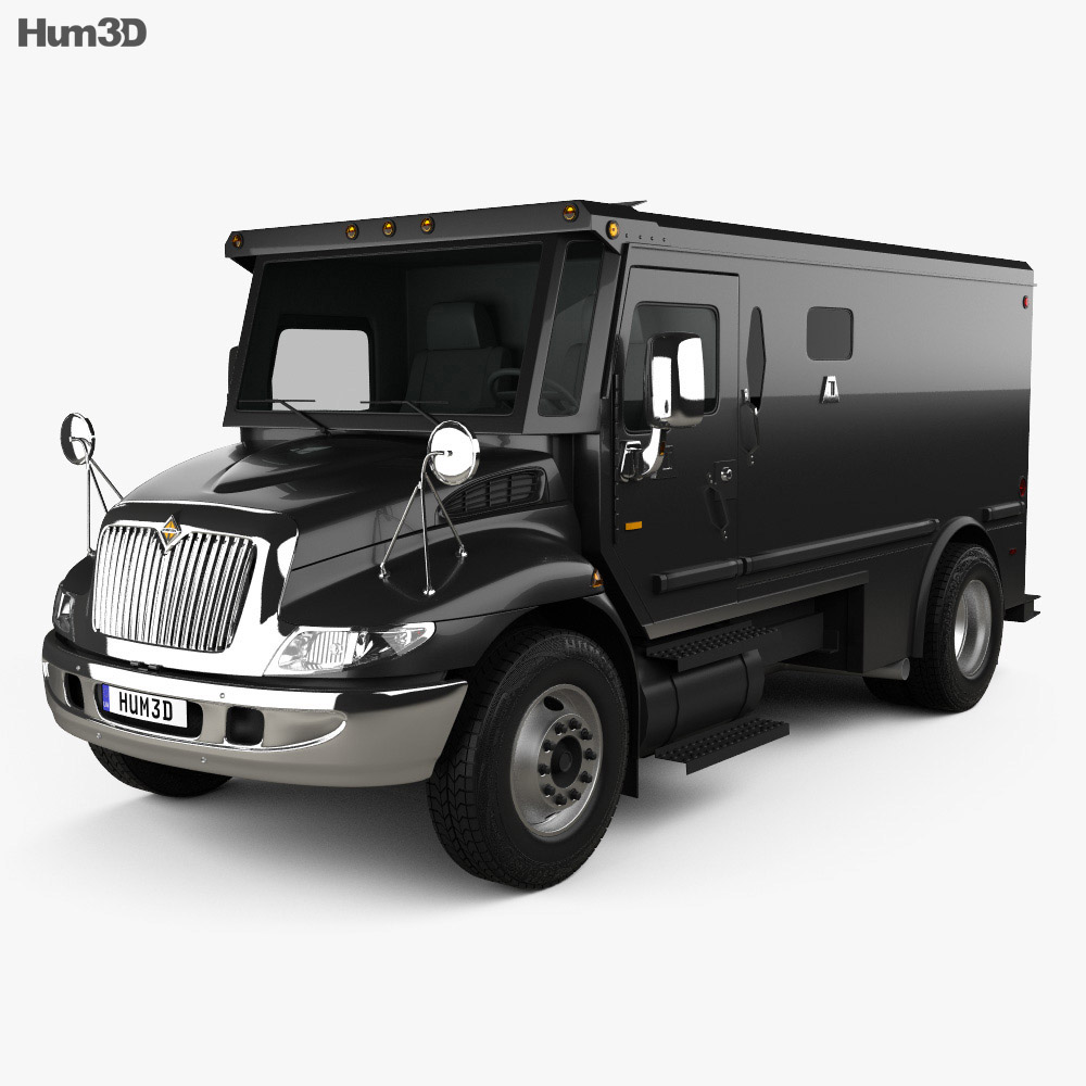 International Durastar Armored Cash Truck 2014 3d model