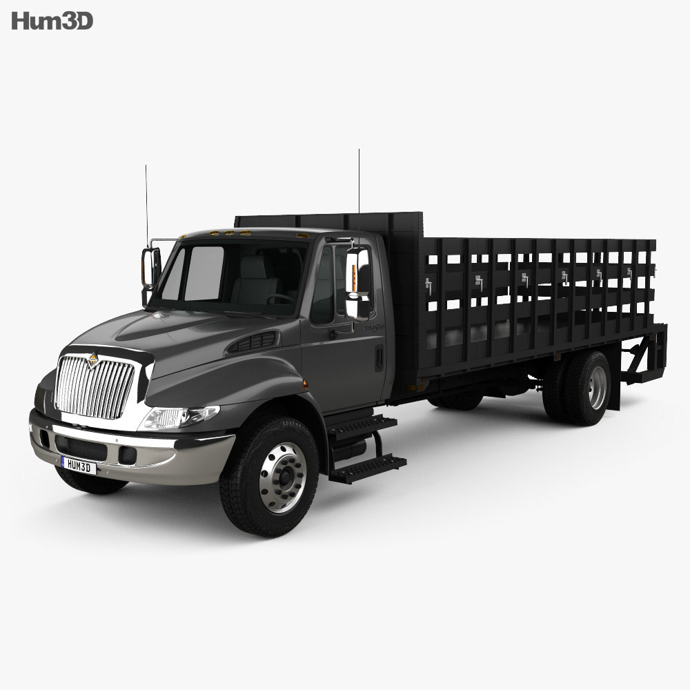 International DuraStar Flatbed Truck 2015 Modello 3D