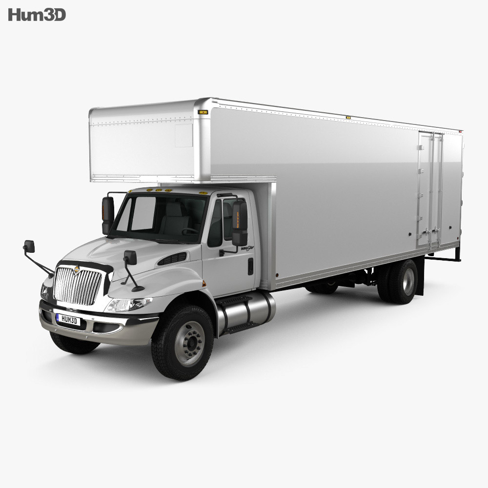 International Durastar 4700 Box Truck 2015 3d model