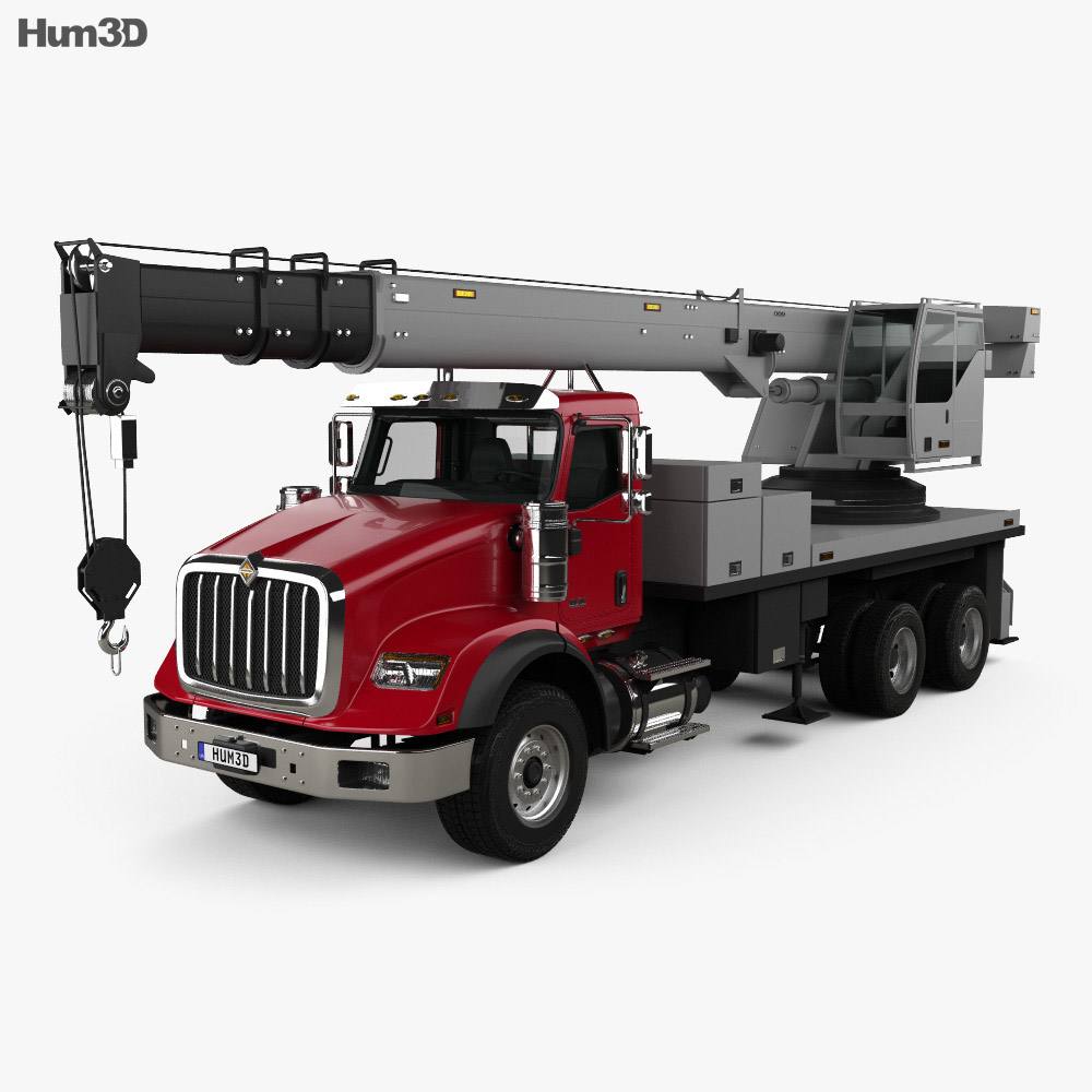 International HX620 起重卡车 带内饰 2019 3D模型