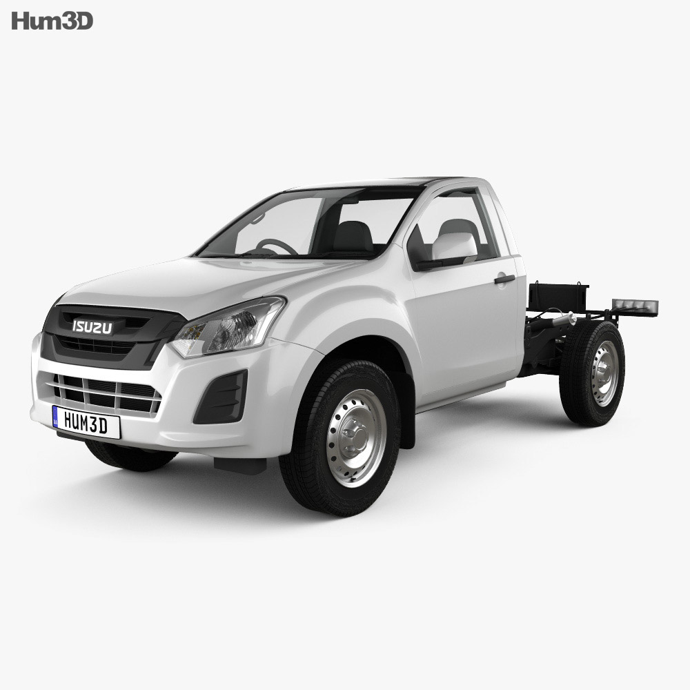 Isuzu D-Max Cabina Simple Chassis SX 2020 Modelo 3D