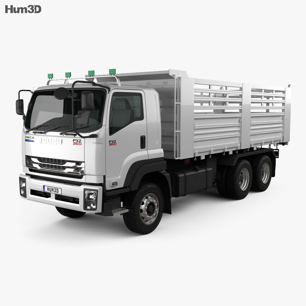 Isuzu FXZ 360 Flatbed Truck 2021 Modello 3D