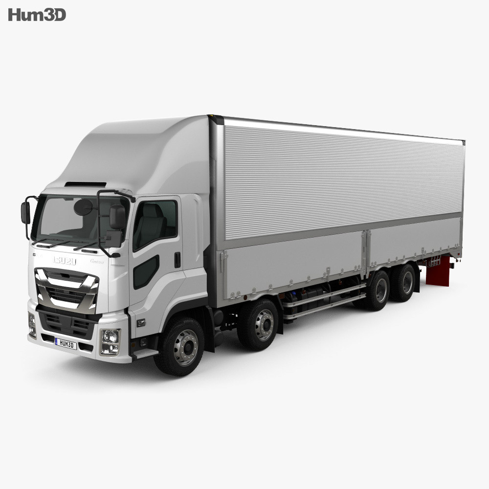 Isuzu Giga 箱式卡车4轴2021 3D模型- 下载车辆on 3DModels.org