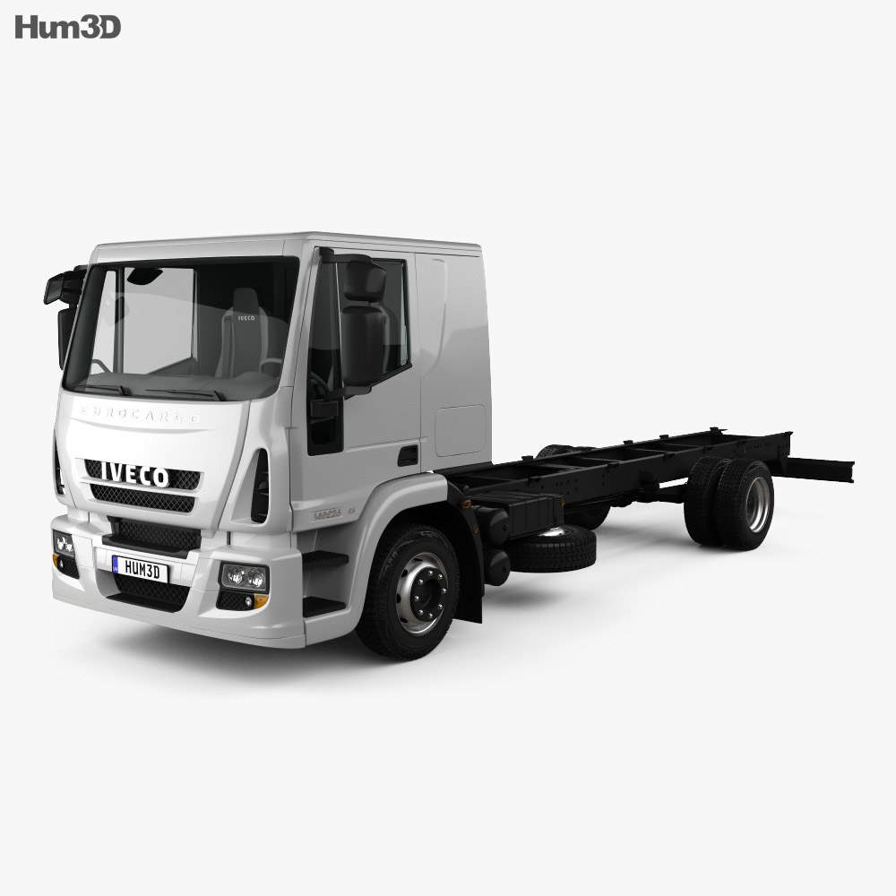 Iveco EuroCargo Вантажівка шасі (140E-E25) з детальним інтер'єром 2016 3D модель