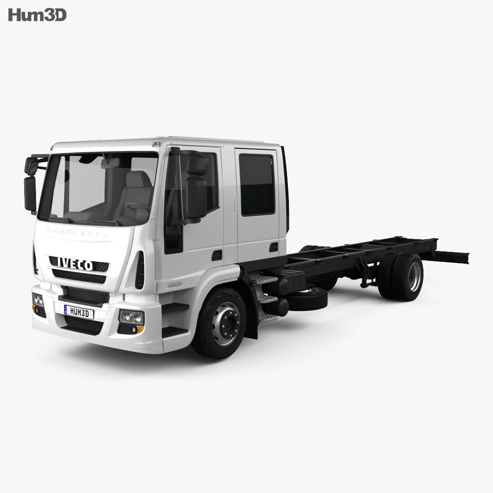Iveco EuroCargo 더블캡 섀시 트럭 2016 3D 모델 