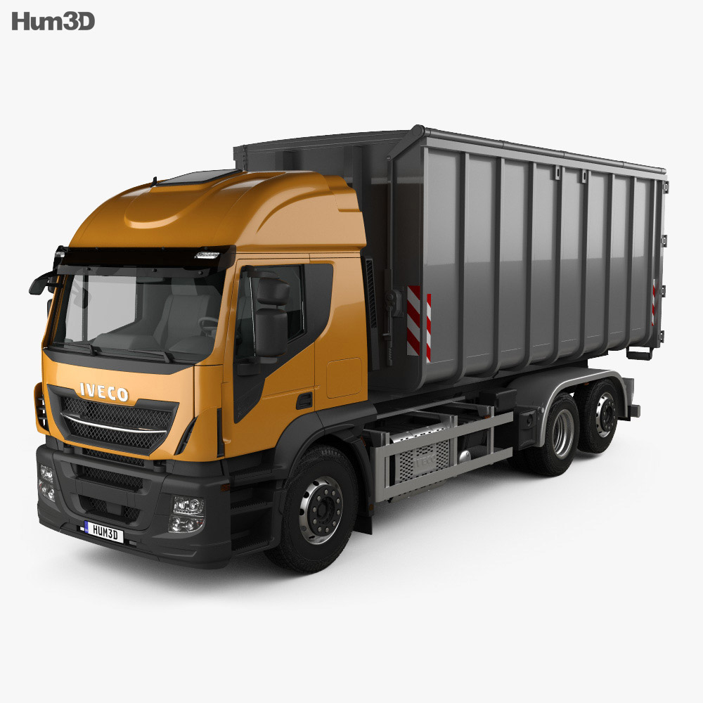 Iveco Stralis X-WAY Hook Lifter Truck 2022 Modello 3D