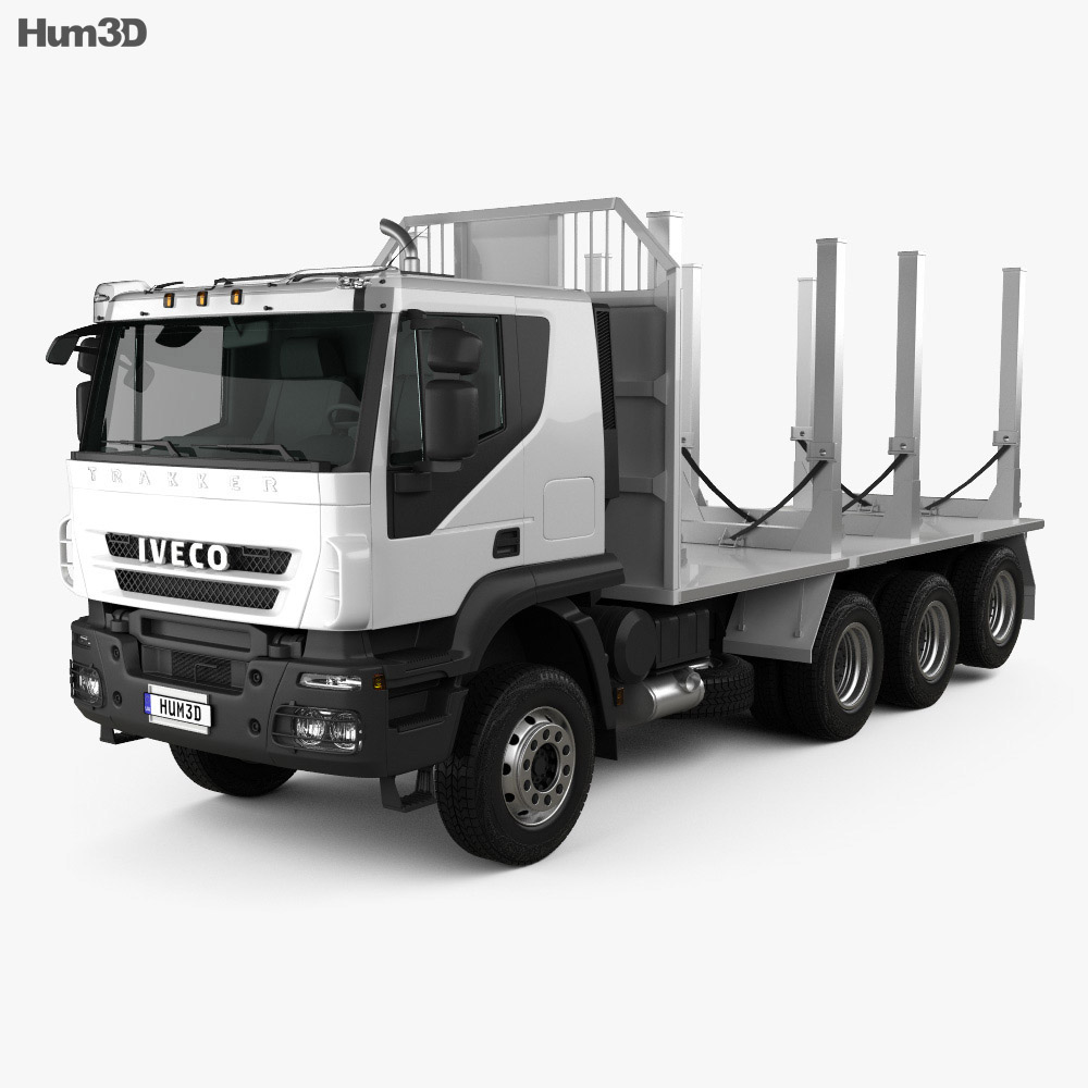 Iveco Trakker Log Truck 2014 3D модель