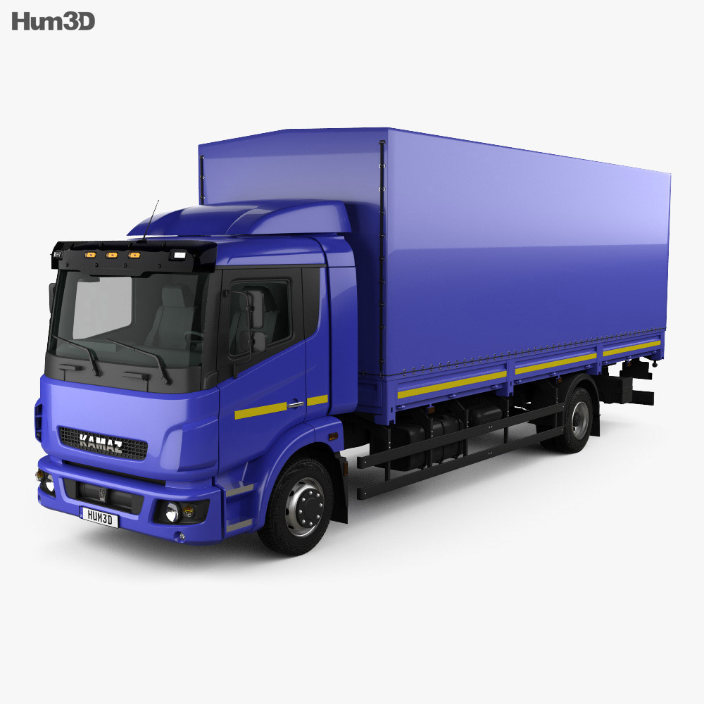 KamAZ 5308 A4 箱型トラック 2017 3Dモデル