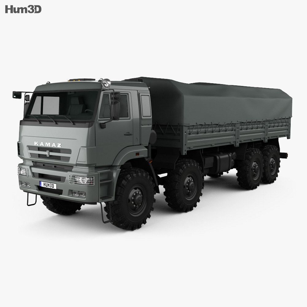 Kamaz 63501 Mustang Truck 2011 3D model - Download Military on